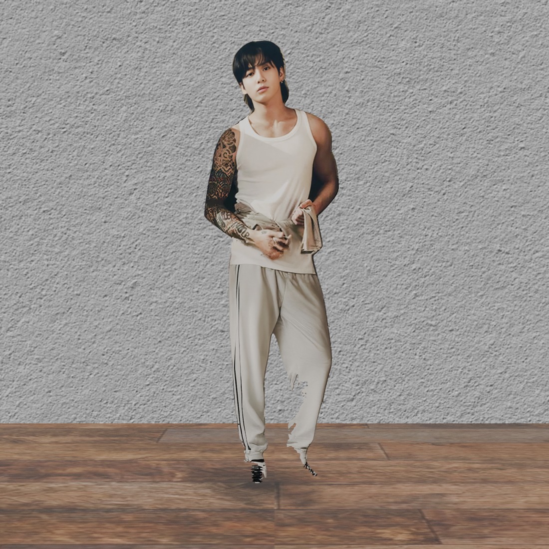 Jungkook Sweatpants 70" Tall Cardboard Cutout Standee