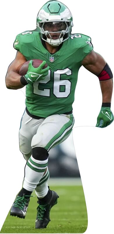 SAQUON BARKLEY PHILA EAGLES #26 GREEN 74" TALL CARDBOARD CUTOUT STANDEE - PARTY DECOR (Copy) (Copy)