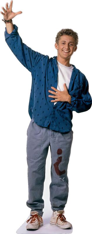 BILL - BILL & TED ADVENTURE 75" TALL CARDBOARD CUTOUT STANDEE - PARTY DECOR (Copy) (Copy)