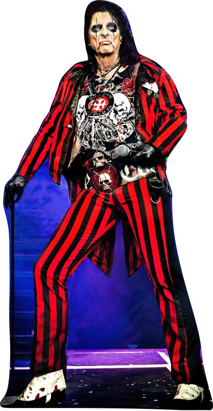 ALICE COOPER - RED STRIPE SUIT -60's - 69" TALL CARDBOARD CUTOUT STANDEE - PARTY DECOR