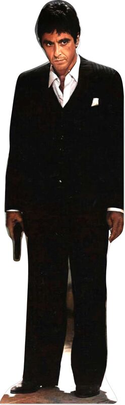 SCARFACE PACINO 65" TALL CARDBOARD CUTOUT STANDEE - PARTY DECOR