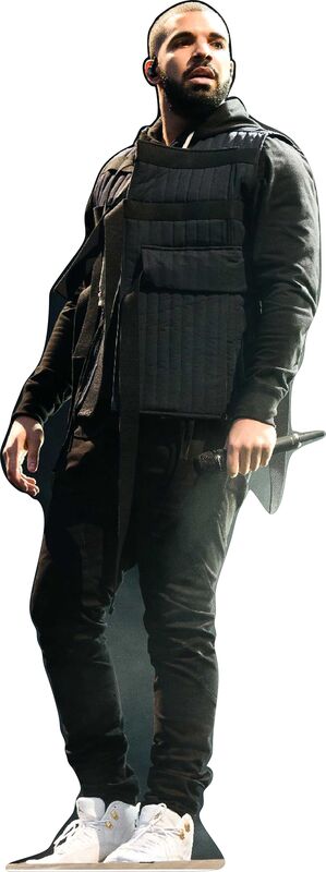 DRAKE  71" TALL CARDBOARD CUTOUT STANDEE - PARTY DECOR
