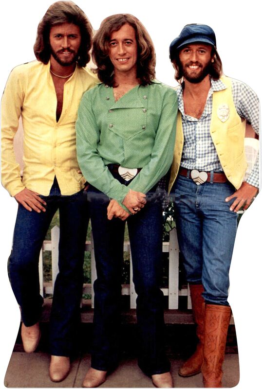 BEE GEES - 60s,70's - 68" TALL LIFE SIZE CARDBOARD CUTOUT STANDEE - PARTY DECOR