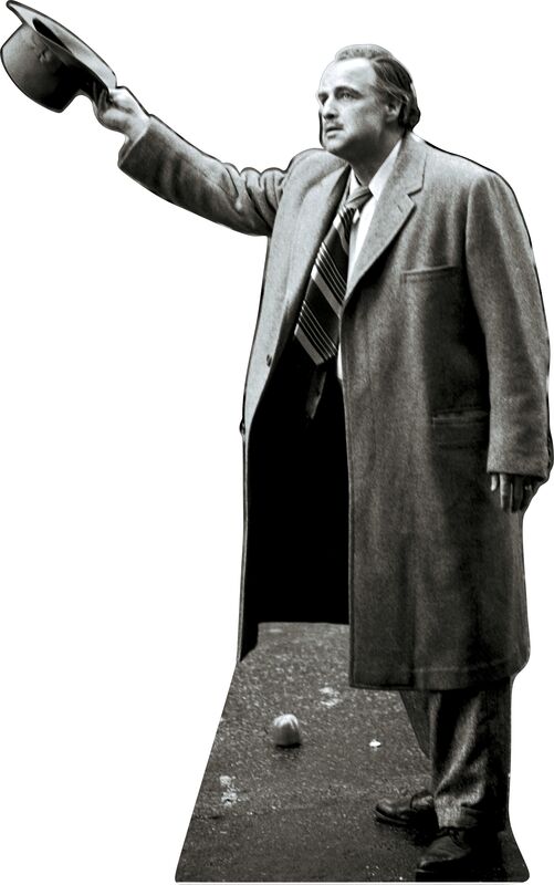 BRANDO- GODFATHER - TIPS HIS HAT - 71" TALL CARDBOARD CUTOUT STANDEE - PARTY DECOR