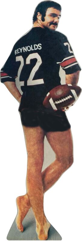 BURT REYNOLDS - FOOTBALL - 71" TALL-  LIFE SIZE CARDBOARD CUTOUT STANDEE - PARTY DECOR