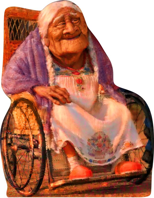 COCO-MAMA COCO -(GREAT GRANDMOTHER) 54 " TALL LIFE SIZE CARDBOARD CUTOUT STANDEE - PARTY DECOR
