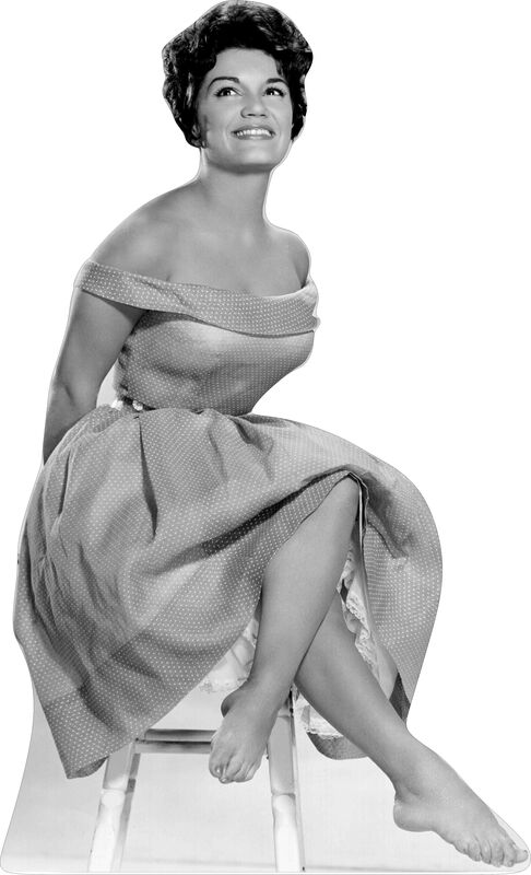 CONNIE FRANCES - ON STOOL - 65" TALL CARDBOARD CUTOUT STANDEE - PARTY DECOR