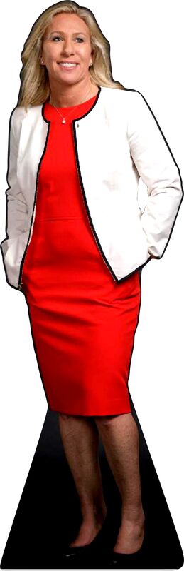 MARJORIE TAYLOR GREENE 63" TALL CARDBOARD CUTOUT STANDEE - PARTY DECOR