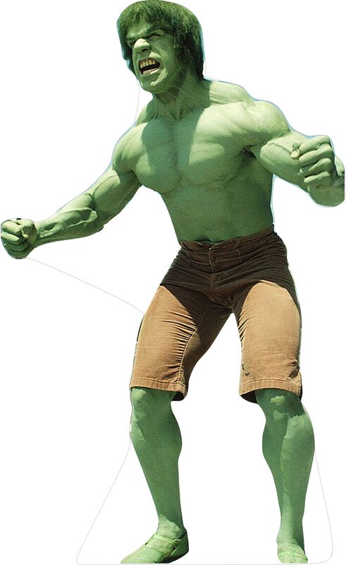LOU FERRIGNO THE HULK 76"TALL CARDBOARD CUTOUT STANDEE - PARTY DECOR