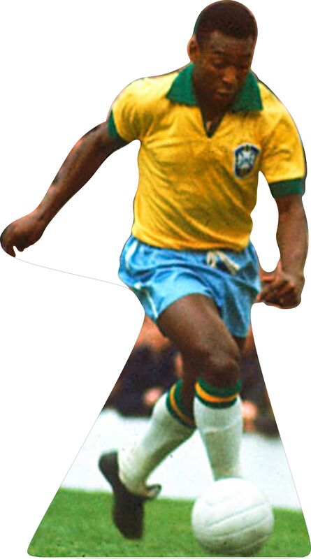 PELE BRAZIL  68" TALL CARDBOARD CUTOUT STANDEE - PARTY DECOR