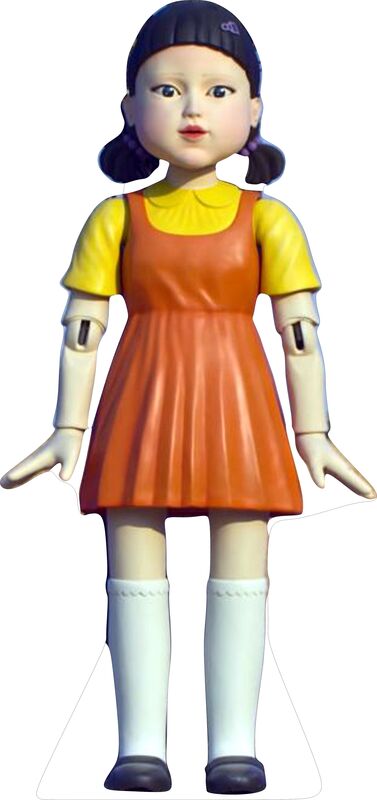 SQUID GAMES DOLL 72" TALL CARDBOARD CUTOUT STANDEE - PARTY DECOR