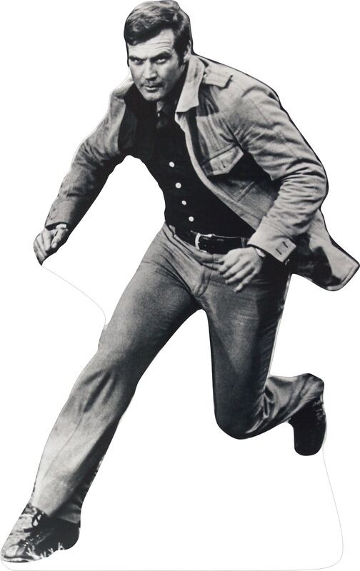 LEE MAJORS SIX MILLION DOLLAR MAN 70" TALL CARDBOARD CUTOUT STANDEE - PARTY DECOR