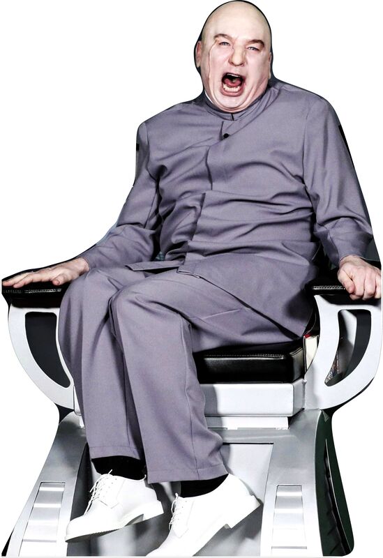 DR EVIL AUSTIN POWERS 68" TALL CARDBOARD CUTOUT STANDEE - PARTY DECOR