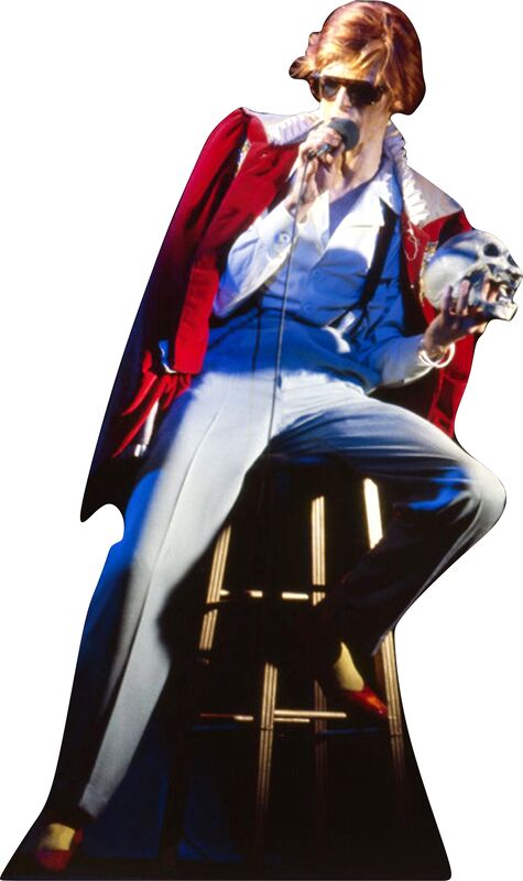 DAVID BOWIE w SKULL 70" TALL CARDBOARD CUTOUT STANDEE - PARTY DECOR