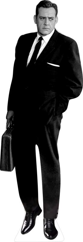 PERRY MASON RAYMOND BURR 72" TALL CARDBOARD CUTOUT STANDEE - PARTY DECOR