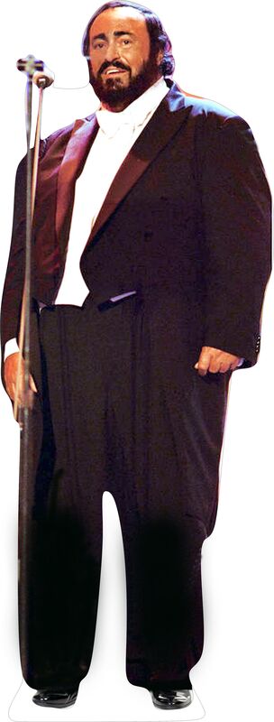 LUCIANO PAVAROTTI at the mic 71" TALL CARDBOARD CUTOUT STANDEE - PARTY DECOR