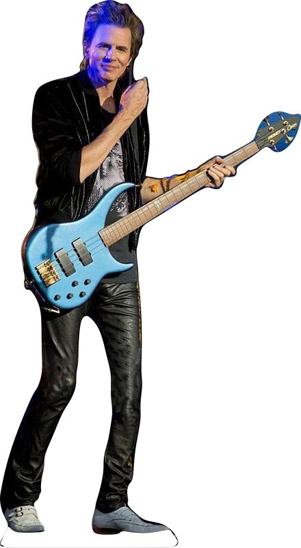 DURAN DURAN- JOHN TAYLOR BASS BLUE - 74" TALL LIFE SIZE CARDBOARD CUTOUT STANDEE - PARTY DECOR