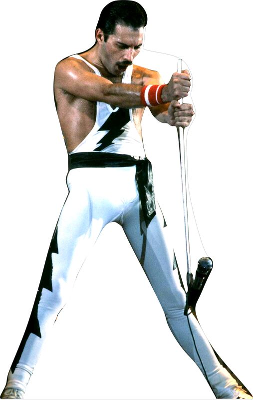 FREDDIE MERCURY - QUEEN  70' TALL- CARDBOARD CUTOUT STANDEE PARTY DECOR
