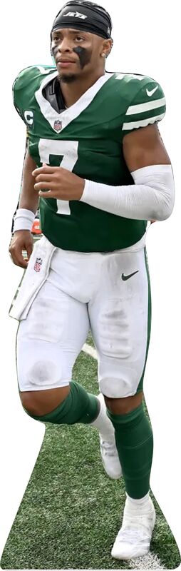 JUSTIN FIELDS NY JETS  75" TALL CARDBOARD CUTOUT STANDEE - PARTY DECOR
