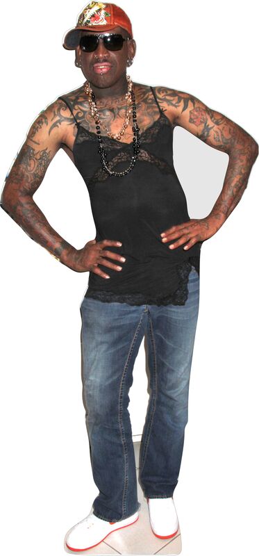 DENNIS RODMAN - JEANS -79"TALL- CARDBOARD CUTOUT STANDEE PARTY DECOR