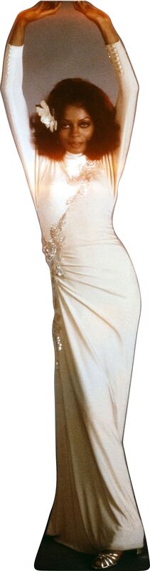 DIANA ROSS - WHITE GOWN -68" TALL CARDBOARD CUTOUT STANDEE PARTY DECOR