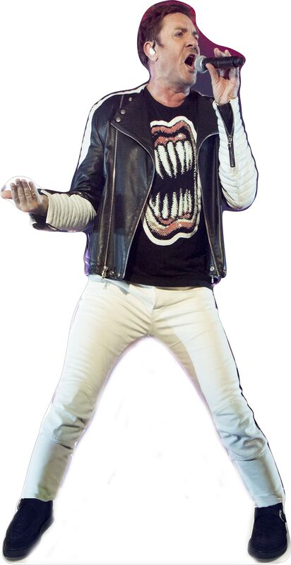 DURAN DURAN  SIMON LE BON LEAD SINGER - 72" TALL CARDBOARD CUTOUT STANDEE PARTY DECOR