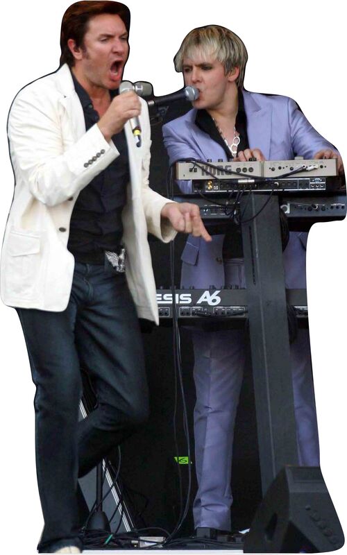 DURAN DURAN  SIMON LE BON & NICK RHODES - 72" TALL CARDBOARD CUTOUT STANDEE PARTY DECOR