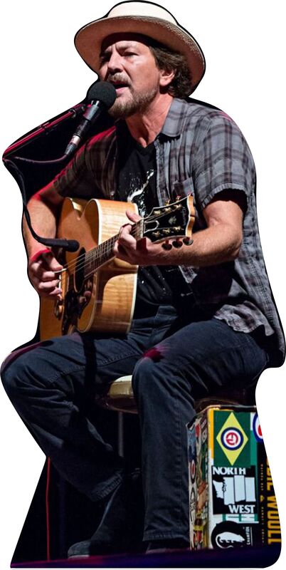 EDDIE VEDDER - PEARL JAM - LEAD VOCALIST - 67" TALL LIFE SIZE CARDBOARD CUTOUT STANDEE - PARTY DECOR