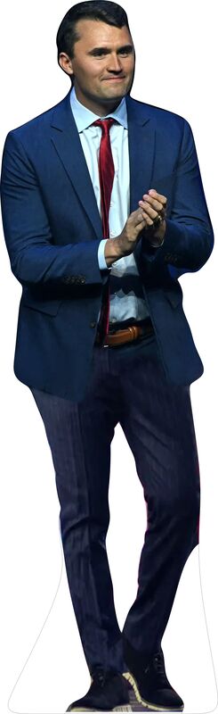 CHARLIE KIRK #1 75" TALL CARDBOARD CUTOUT STANDEE - PARTY DECOR