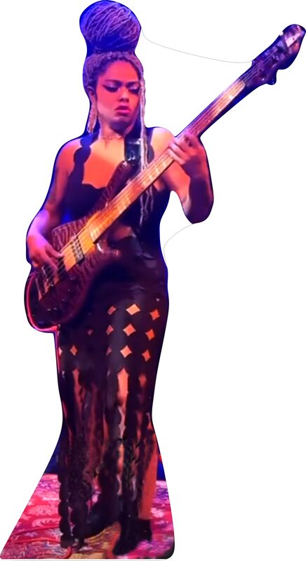 MOHINI DEY #1 BASSIST 65"TALL CARDBOARD CUTOUT STANDEE - PARTY DECOR (Copy) (Copy) (Copy) (Copy) (Copy)