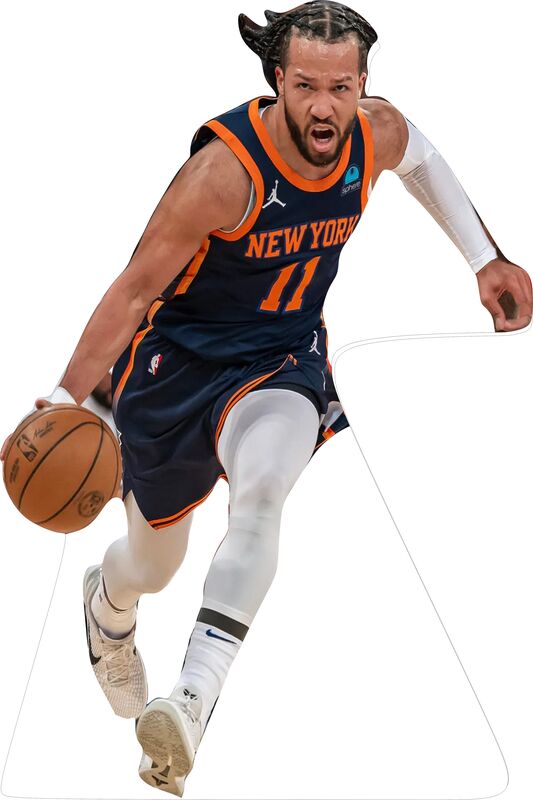 JALEN BRUNSON #2 NY KNICKS BLUE 70" TALL CARDBOARD CUTOUT STANDEE - PARTY DECOR