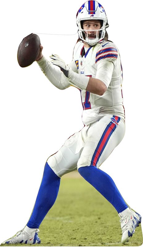 JOSH ALLEN BUFFALO BILLS #2 WHITE 80" TALL CARDBOARD CUTOUT STANDEE - PARTY DECOR (Copy) (Copy)