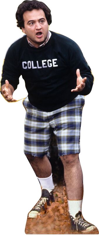 JOHN BELUSHI - COLLEGE-ANIMAL HOUSE 70's - 68" TALL LIFE SIZE CARDBOARD CUTOUT STANDEE - PARTY DECOR