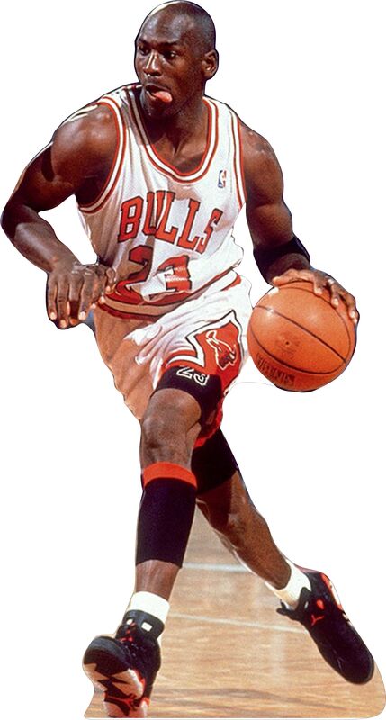 MICHAEL JORDAN #1 WHITE  75"TALL CARDBOARD CUTOUT STANDEE - PARTY DECOR (Copy) (Copy)