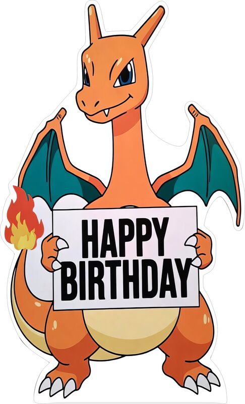 POKEMON CHARIZARD DRAGO  60" TALL CARDBOARD CUTOUT STANDEE - PARTY DECOR (Copy)